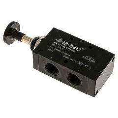E.MC L 324-15 S. 3/2-Wege Axial-Handhebelventil, Federrückstellung, G 1/2"