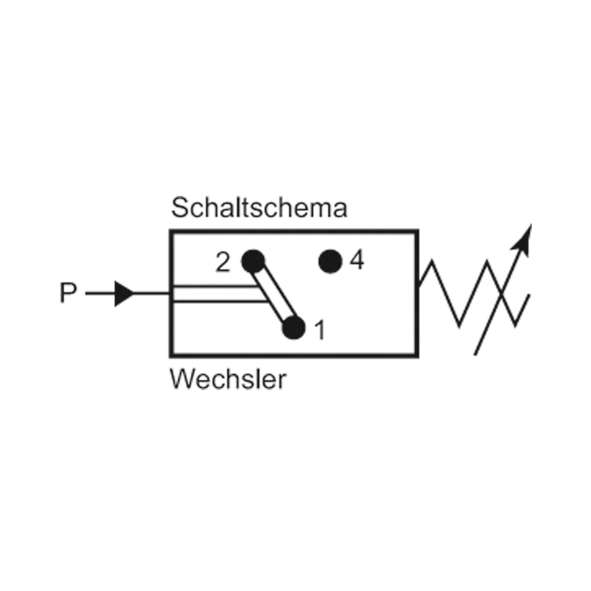 Pressure switch changeover contact design, G 1/4, 0.5 - 2 bar - Riegler 103012