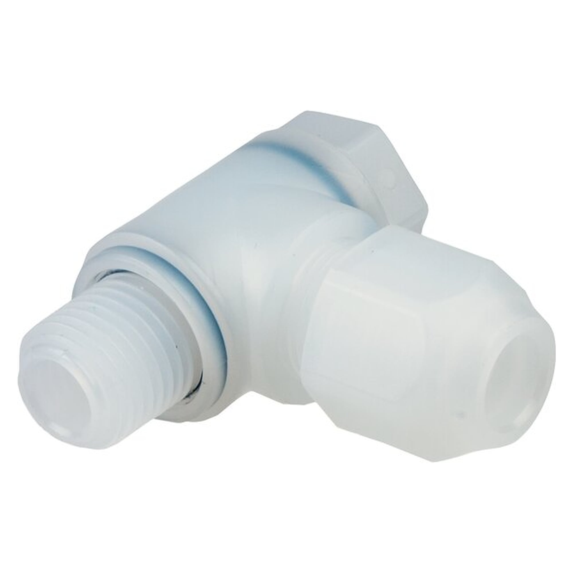 Schlauchverschraubung, Winkelform, Gewinde G 1/4", Schlauch 6x4 mm, Polypropylen, 0 bis +80 °C