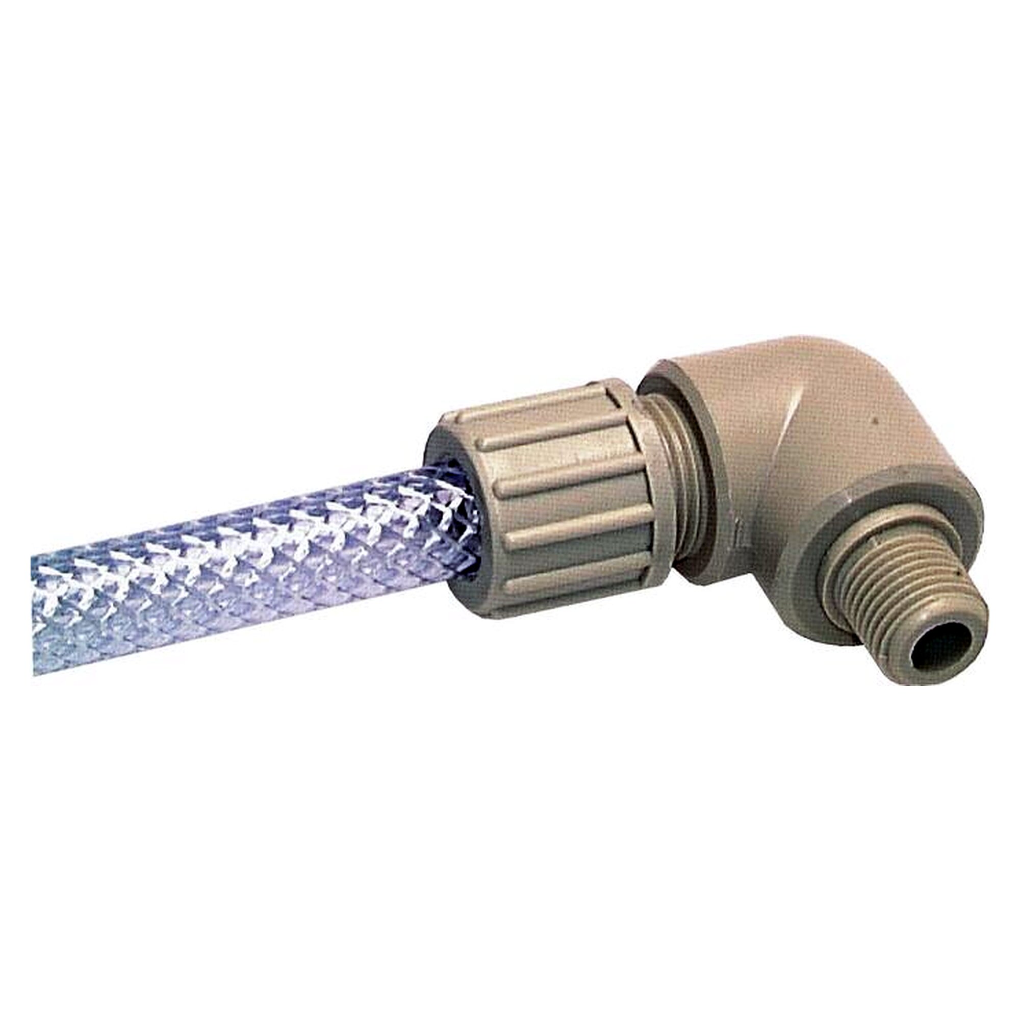 Schlauchverschraubung, Winkelform, Einschraubgewinde G 1/8", Schlauch 15x9 mm, PVDF