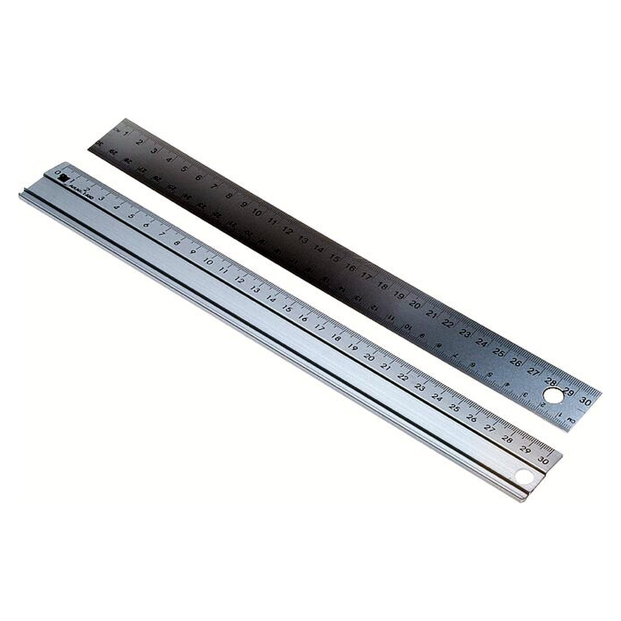 50 cm aluminium ruler with rubberised back, length 50 cm, workshop supply for assembly and servicing