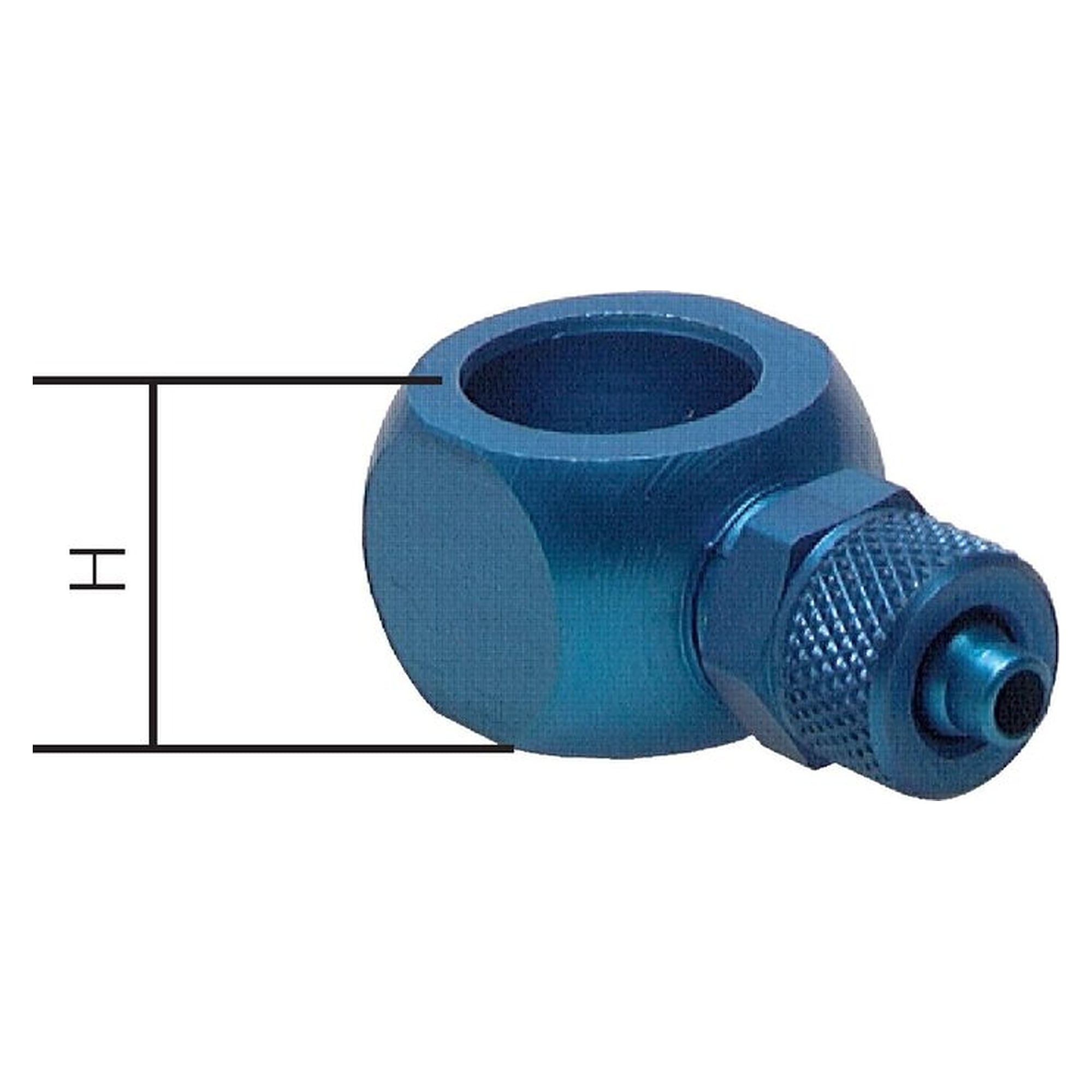 Banjo body, for banjo bolt M 5, tube 6x4 mm, aluminium, assembly accessory for fittings