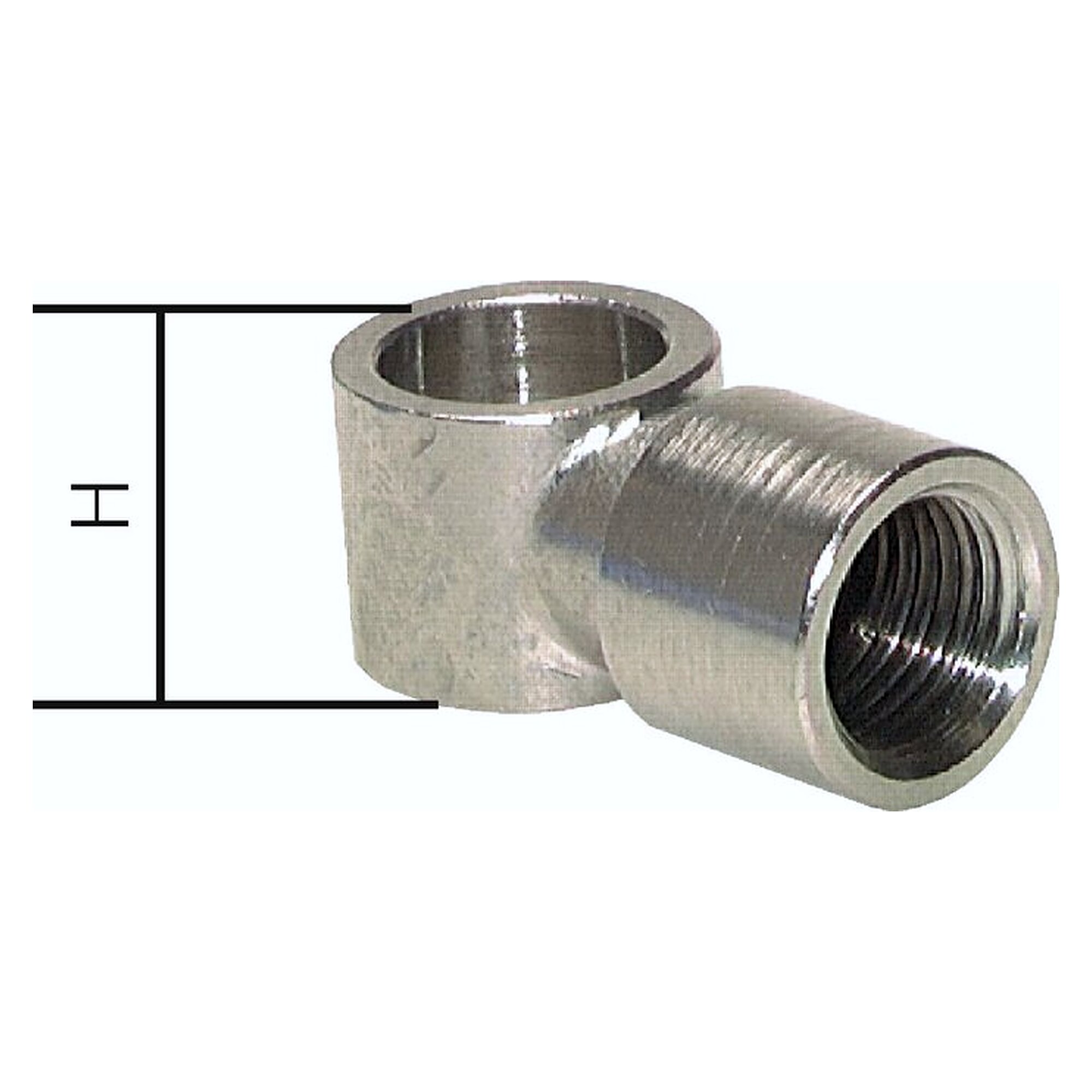 Banjo body, with female thread, female thread G 1/4", nickel plated brass