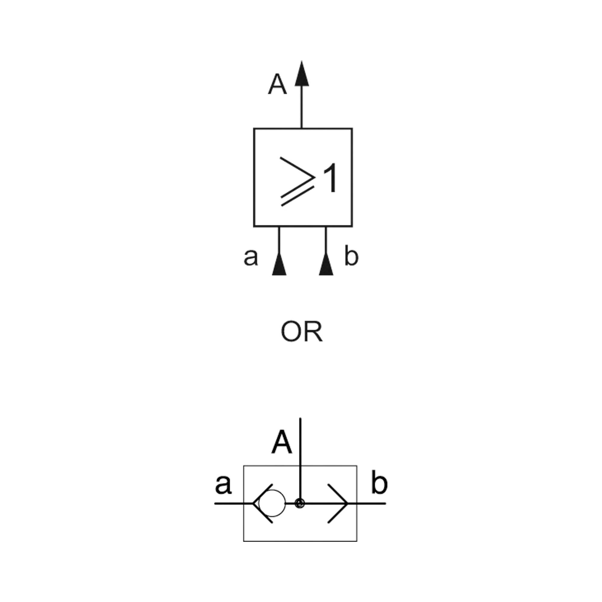 Pneumatik Logikelement, OR, Technopolymer, DN 2,7 - Riegler 106705