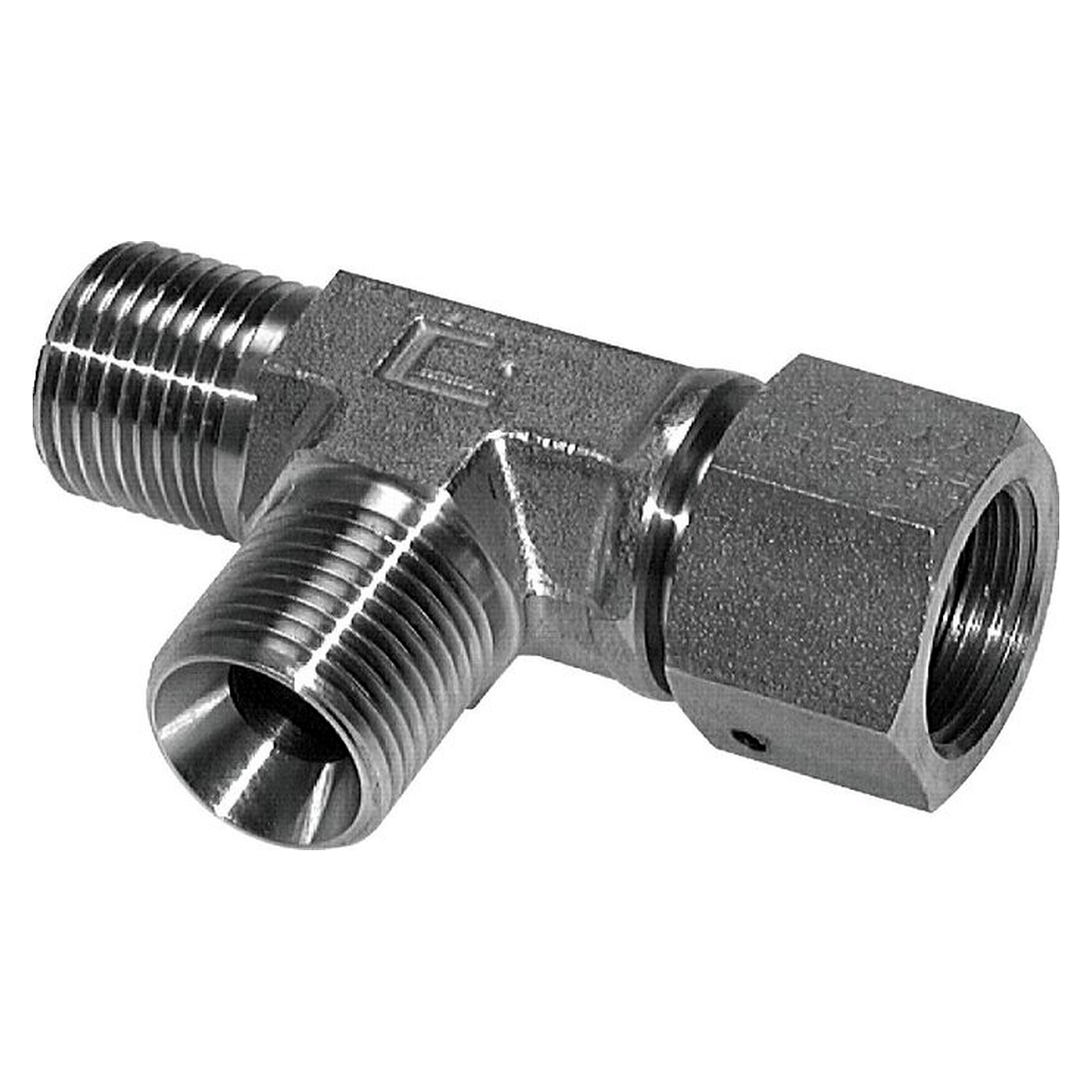 T-Einschraubstück mit 60°-Kegel, Außen- und Innengewinde, G 3/8", PN 325 bar, Edelstahl V4A
