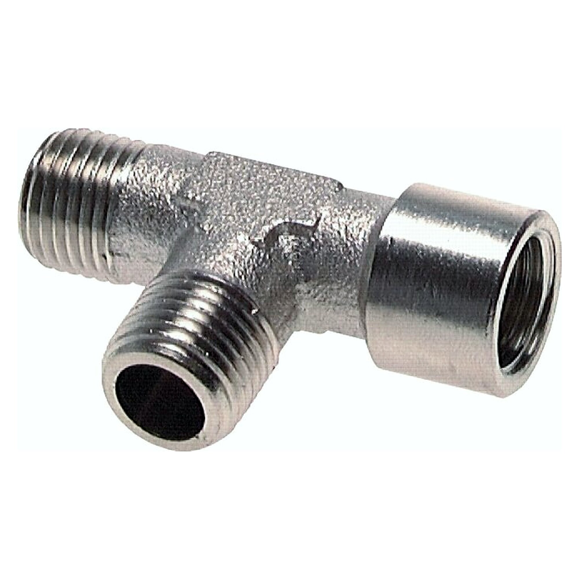 Stud connector, male thread R 1/2" to female thread G 1/2", nickel plated brass