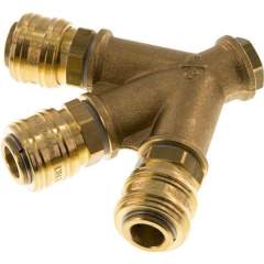 3-fach-Luftweiche mit Kupplungsdosen, G 1/4"