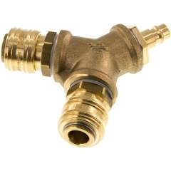 2-fach-Luftweiche mit Kupplungsdosen, Kuppl.-Stecker