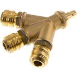 3-fach-Luftweiche mit Kupplungsdosen, Kuppl.-Stecker