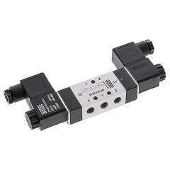 Airtec M-04530HN-115V. 5/3-way solenoid valve, G 1/8", Centre position closed, 115V AC