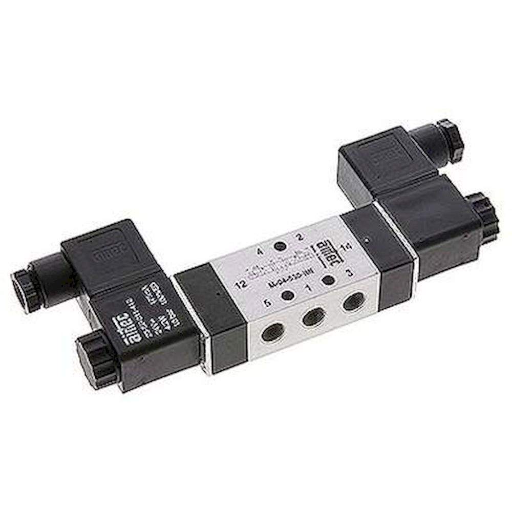 Airtec M-04530HN-12V. 5/3-way solenoid valve, G 1/8", Centre position closed, 12V DC