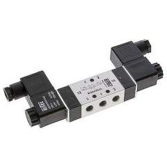 Airtec M-04533HN-230V. 5/3-way solenoid valve, G 1/8", Centre position vented, 230V AC