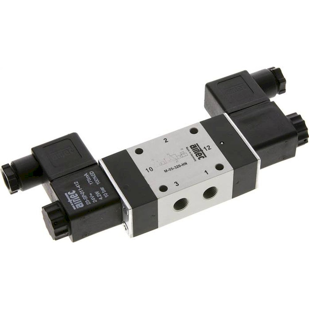 Airtec M-05320HN-24V. 3/2-way solenoid pulse valve, G 1/8", 24V DC
