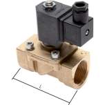 M-21140-24VAC. 2/2-way brass solenoid valve G 1-1/4", 0 to 10 bar, closed (NC) without power