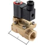 MO-2112-230V. 2/2-way solenoid valve G 1-1/2" open (NO) without power,NBR