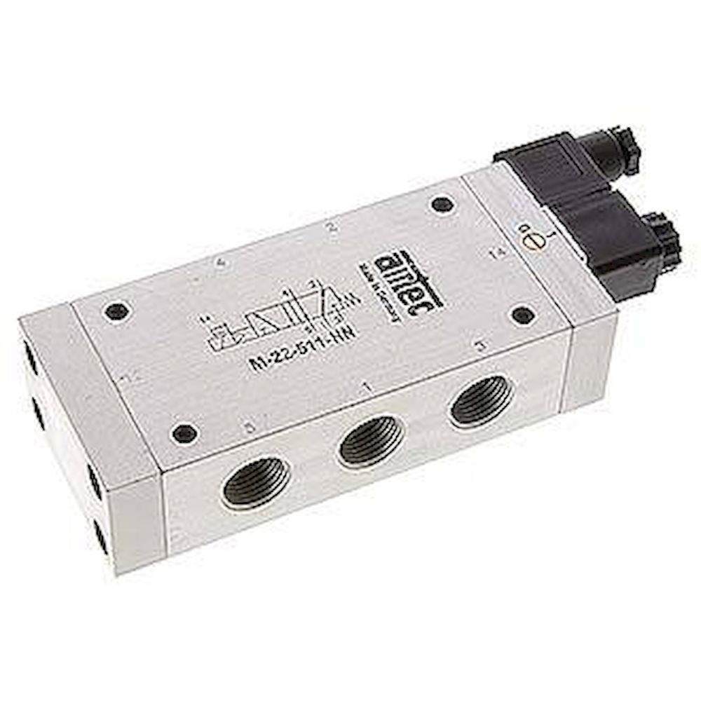 Airtec M-22511HN-115V. 5/2-way solenoid valve, G 1/2", spring, 115V AC, Standard