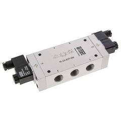 Airtec M-22530HN-12V. 5/3-way solenoid valve, G 1/2", Centre position closed, 12V DC