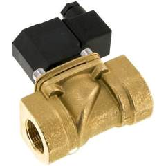 M-2340-230V. 2/2-way brass solenoid valve G 3/4", -0,95 to 16 bar, closed (NC) without power