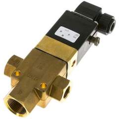M-338-12V. 3/2-way solenoid valve G 3/8" closed (NC) without power