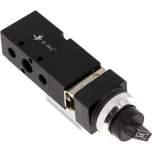 E.MC M-522-S1. 5/2-way Rotary switch-valve, black, G 1/4"