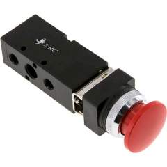 E.MC M-522-S6-ROT. 5/2-way Mushroom button-valve, red, G 1/4"