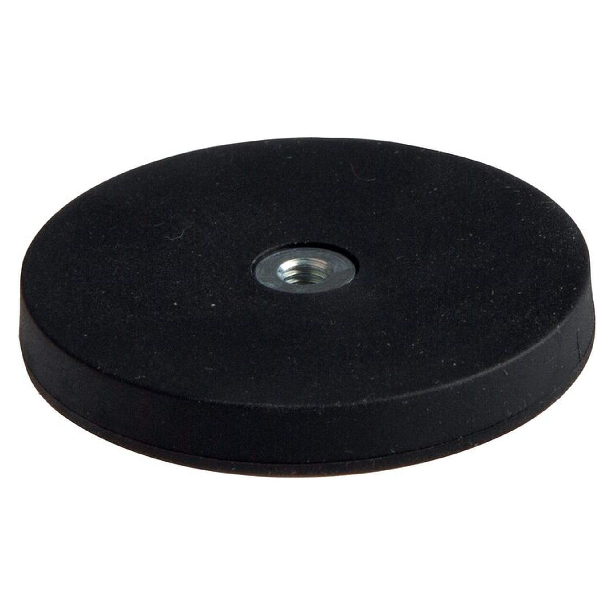 Gummierter Neodym-Magnet, Ø 18 mm, Haltekraft 25 N, Innengewinde