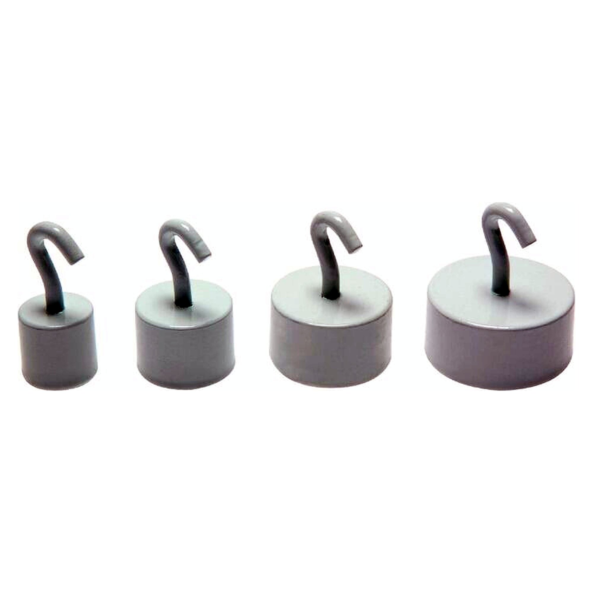 Neodym-Magnet with Haken, 15mm, white, 1er pack, Haltekraft approx. 4.0 kg