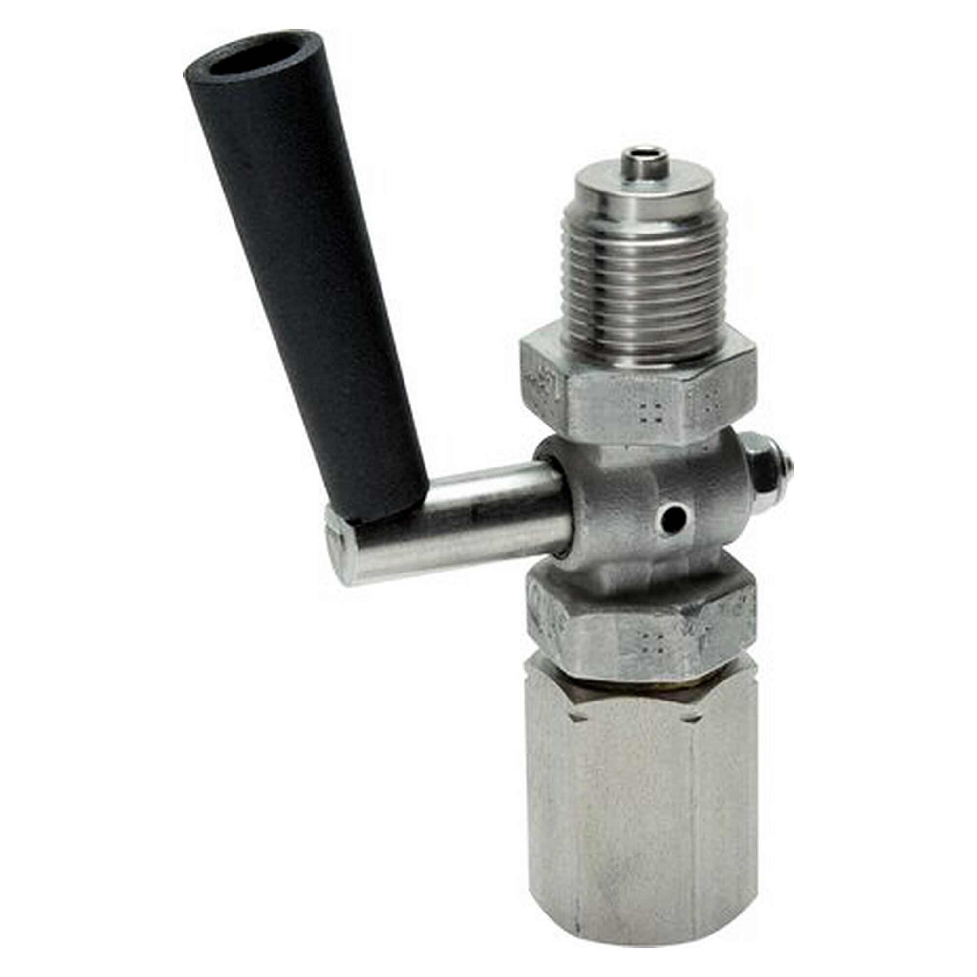 Manometer-Absperrhahn, G 1/2", 25 bar, 1.4571, Temperaturbereich -10 bis +50 °C, DIN 16262 A