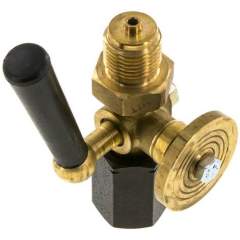 Wika MAH 12 SMZP4 MS Manometer-Absperrhahn G 1/2" Spannmuffe-Zapfen, Messing