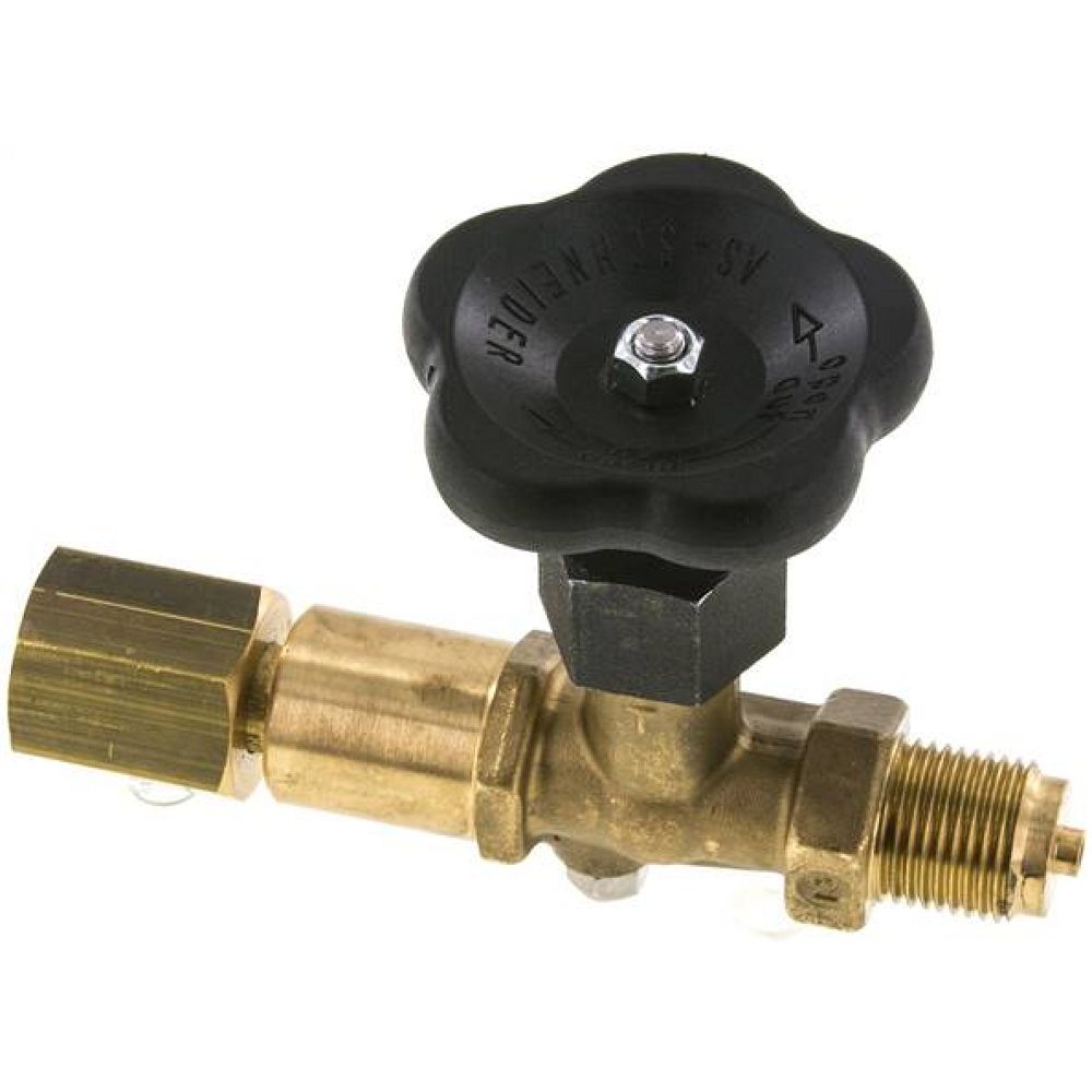 Wika MAV 12 SMZM MS Manometer-Absperrventil G 1/2" Drehbare Muffe-Zapfen mit Schaft für Messgerätehalter,Messing