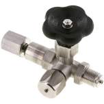 Wika MAV 12 SMZMP2 ES Manometer-Absperrventil G 1/2" Drehbare Muffe-Zapfen mit Schaft für Messgerätehalter,1.4571