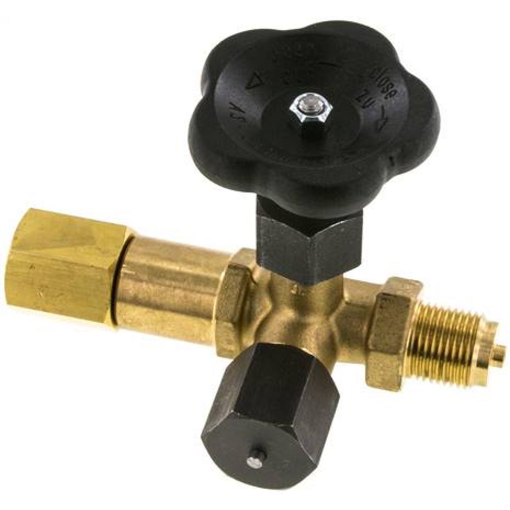 Wika MAV 12 SMZMP2 MS Manometer-Absperrventil G 1/2" Drehbare Muffe-Zapfen mit Schaft für Messgerätehalter,Messing