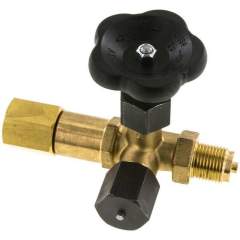 Wika MAV 12 SMZMP2 MS Manometer-Absperrventil G 1/2" Drehbare Muffe-Zapfen mit Schaft für Messgerätehalter,Messing