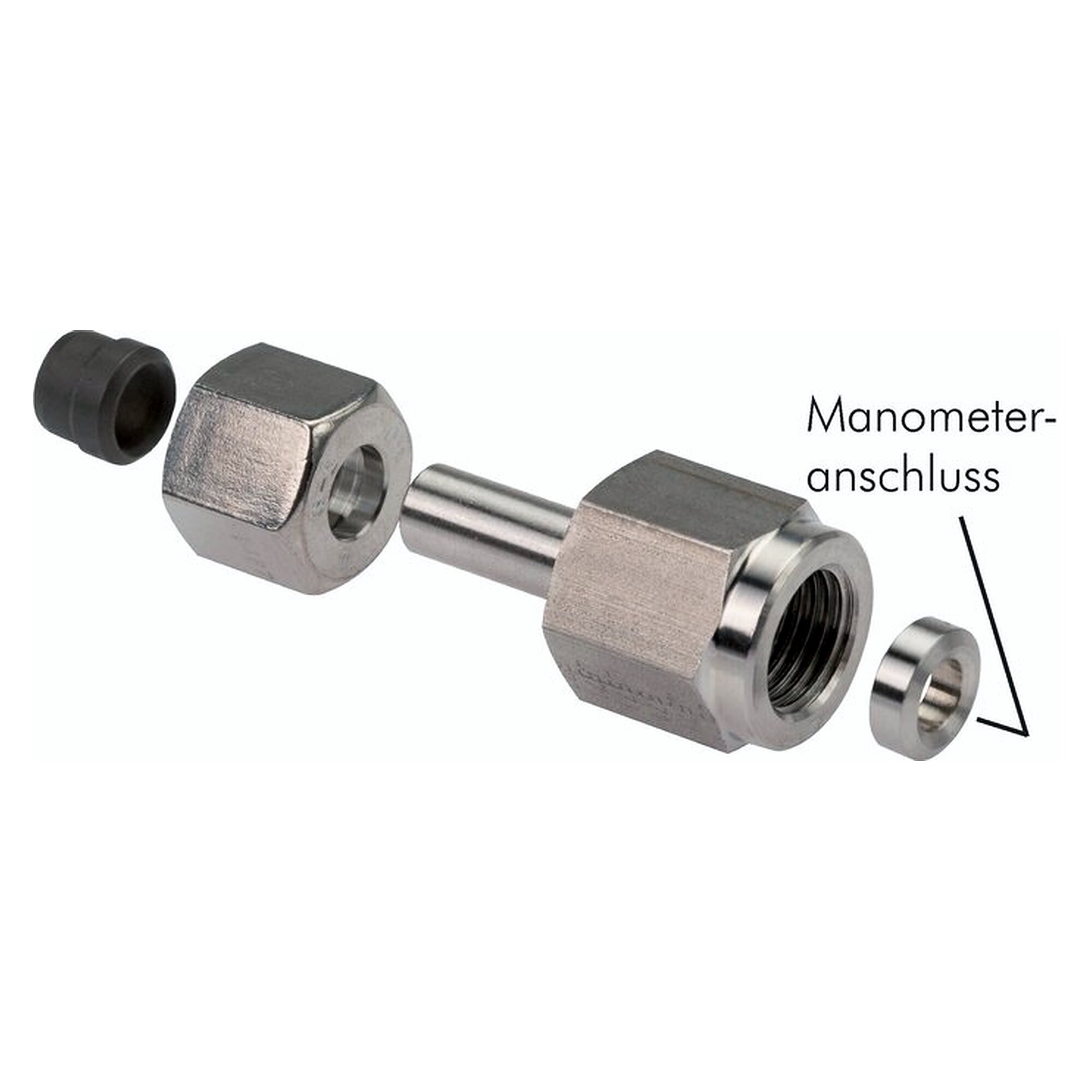 Manometeranschluss, 630 bar, 1.4571, Baureihe schwere Baureihe, 8 S