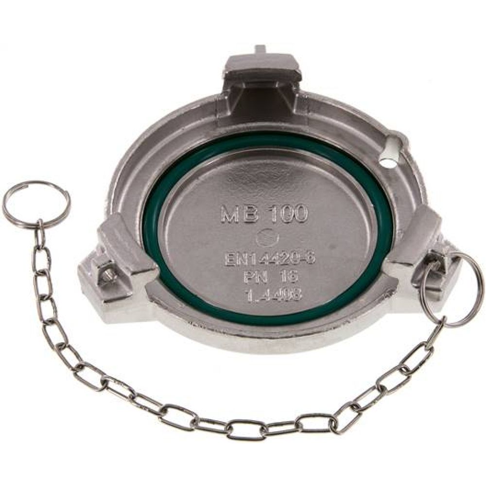 Tankwagenkupplung Verschlussdeckel, 1.4408 für VK 100 ES