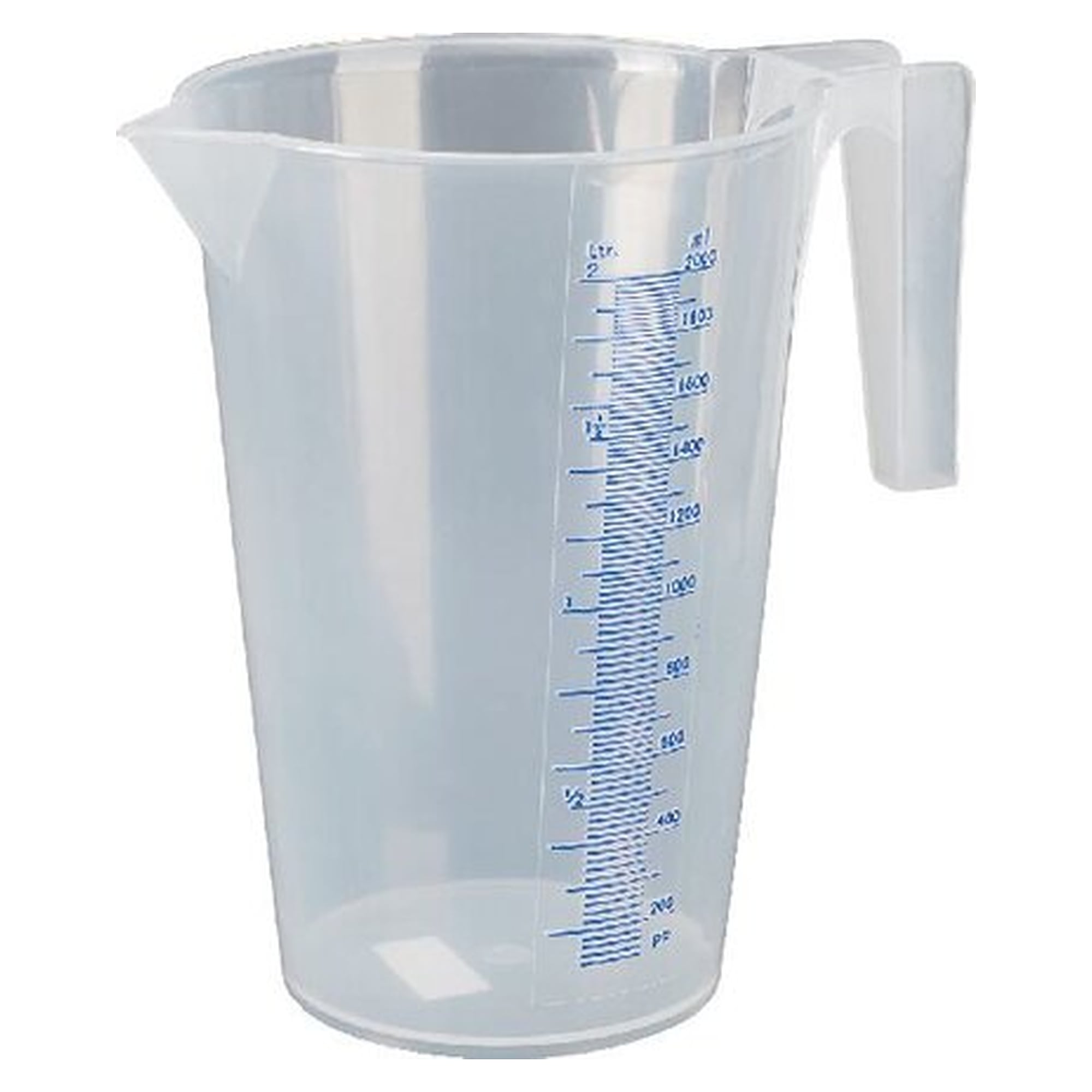 2 l measuring jug (PP, transparent), with scale, food-safe, content 2 l