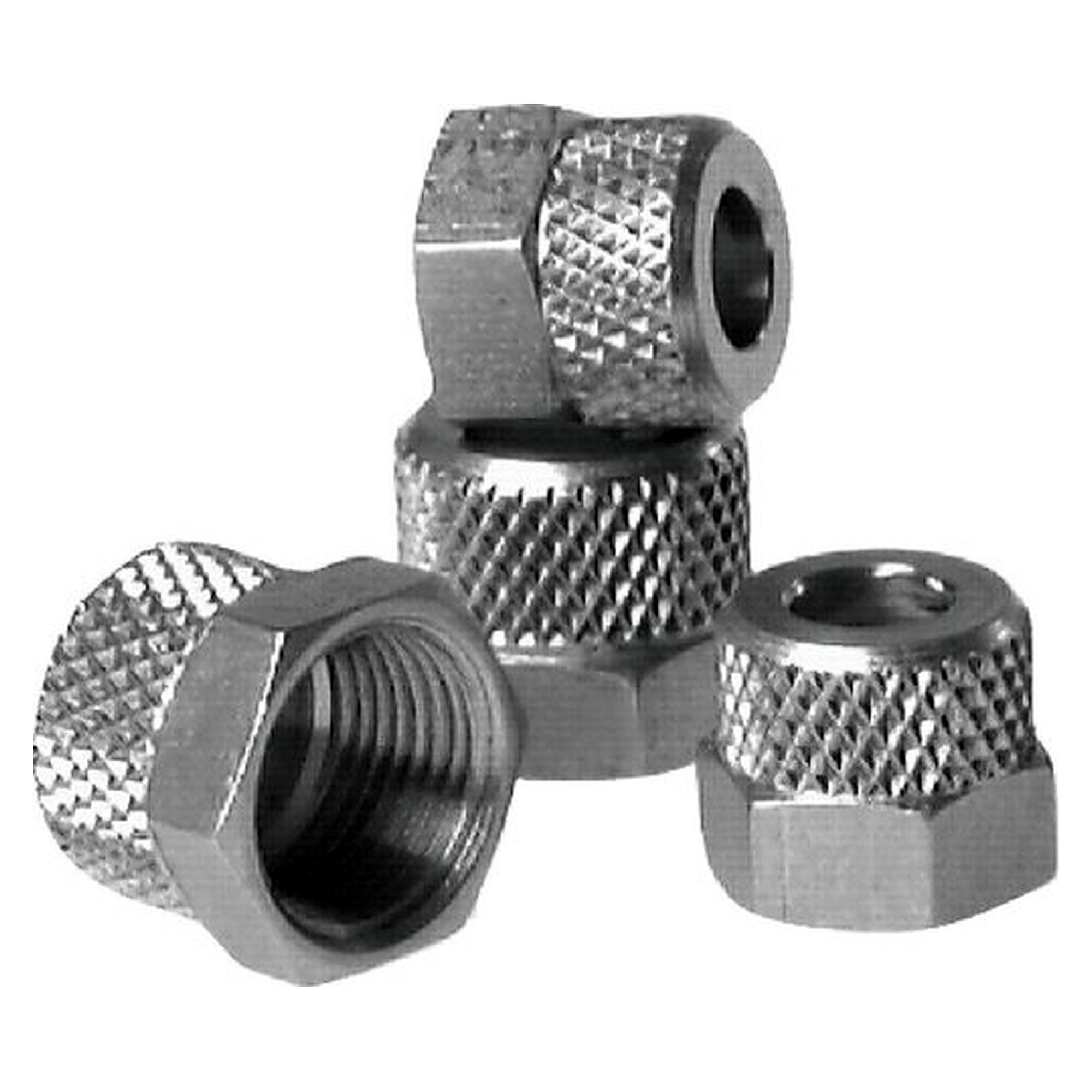 Überwurfmutter, Gewinde M 8x1, Schlauch 6x4 mm, 1.4571, Montagezubehör für Verschraubungen