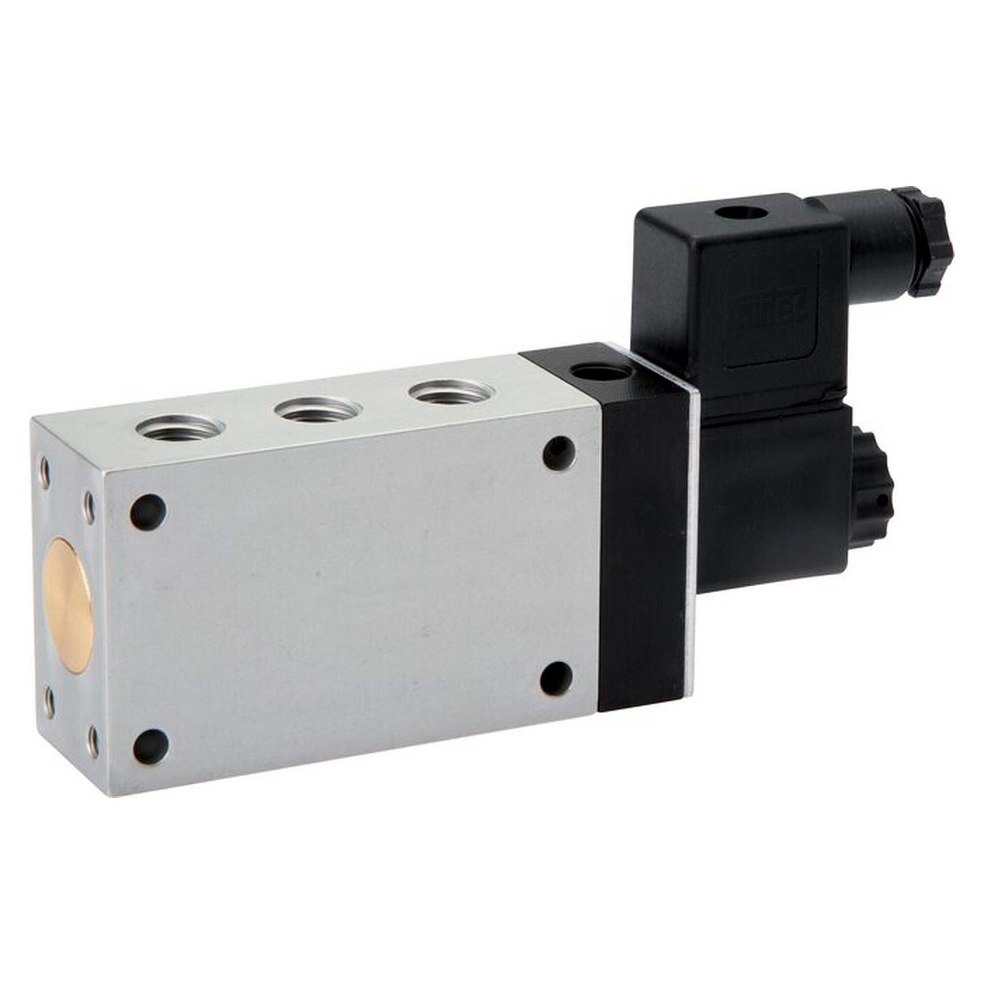 5/2-way solenoid valve, G 1/4", 12 V DC, 1580 l/min, nominal size 9 mm, -0.95 to 10 bar, 4.2 W