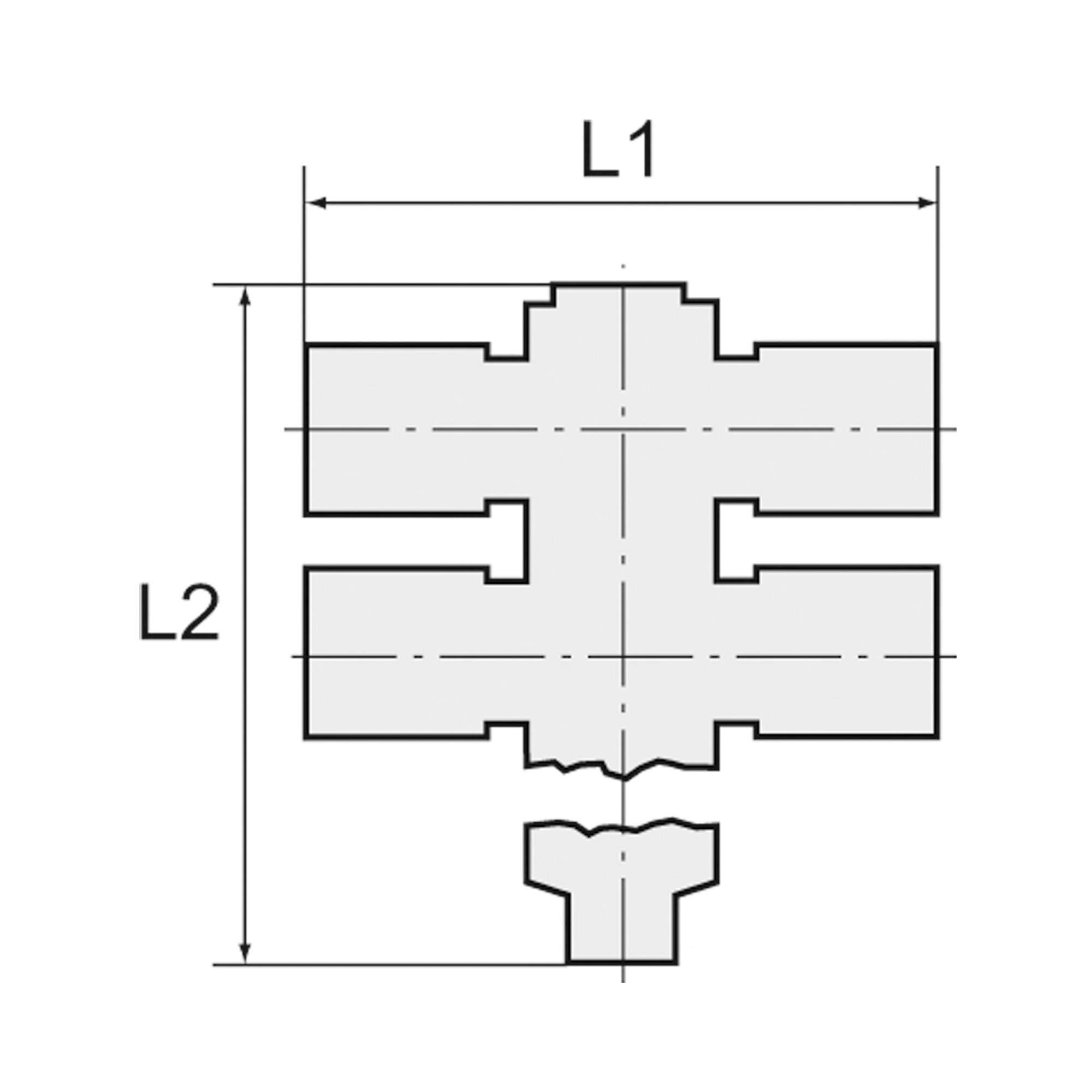 T-Mehrfachverteiler »Blaue Serie«, 6-fach, drehbar, G 3/8 a. Ø8mm - Riegler 109772