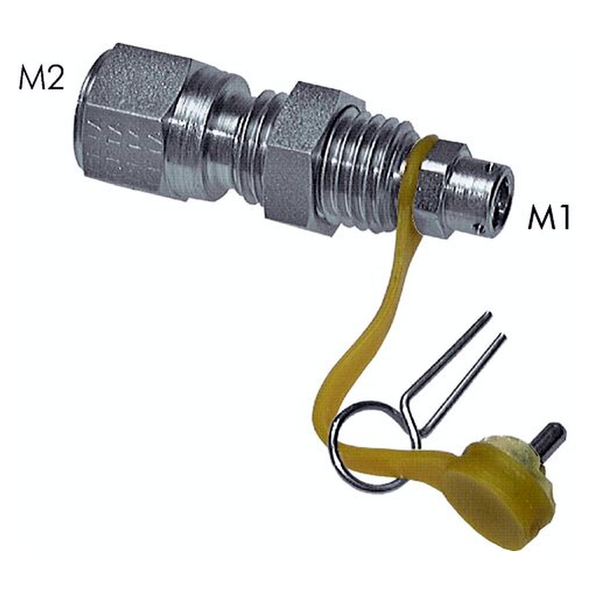 Push-in fitting, G 1/2", 400 bar, zinc plated steel, temperature range -20 to +100 °C