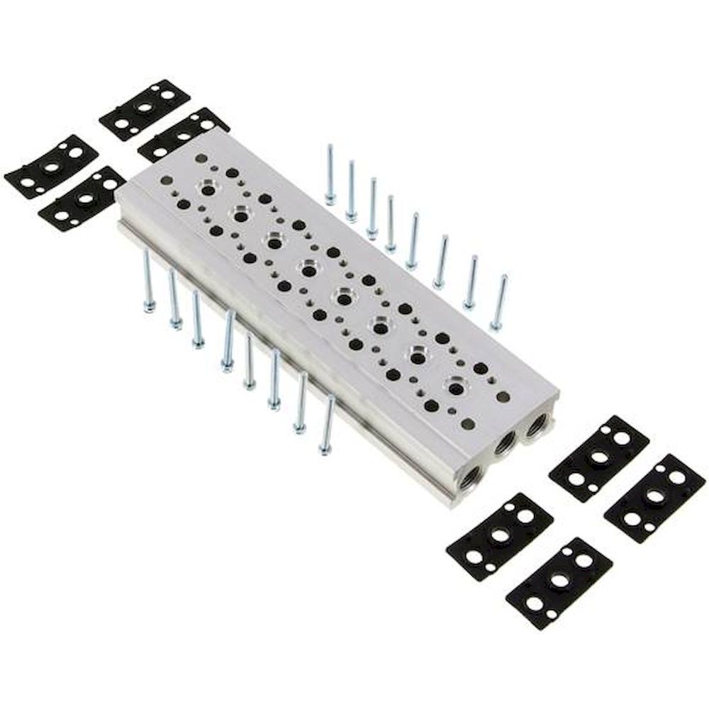 YPC MF1500-8. Reihenleiste (8-fach) für SF1000 (5/2 und 5/3-Wege)