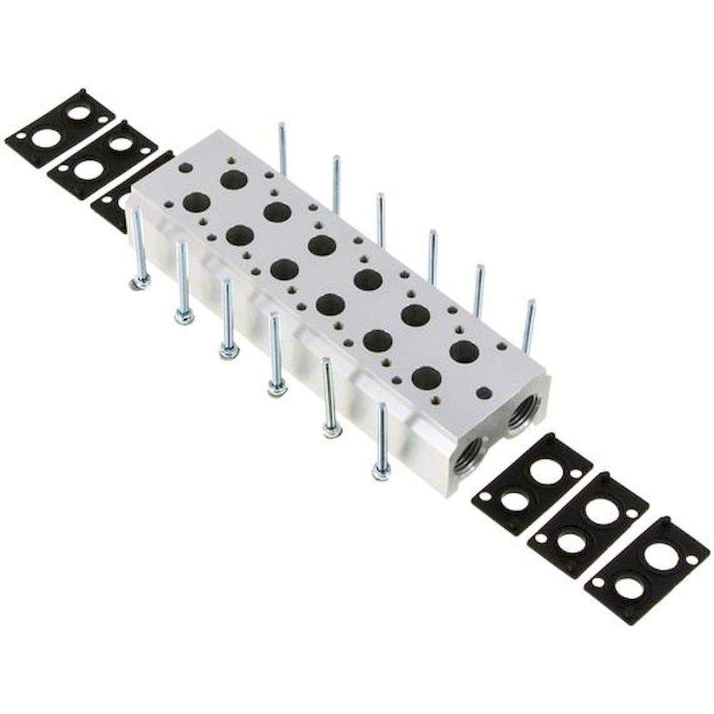 YPC MF2300-6. Reihenleiste (6-fach) für SF2000 (3/2-Wege)