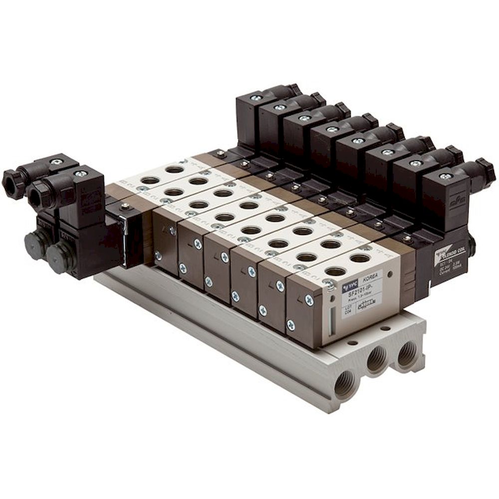 YPC MF2500-14. Reihenleiste (14-fach) für SF2000 (5/2 und 5/3-Wege)