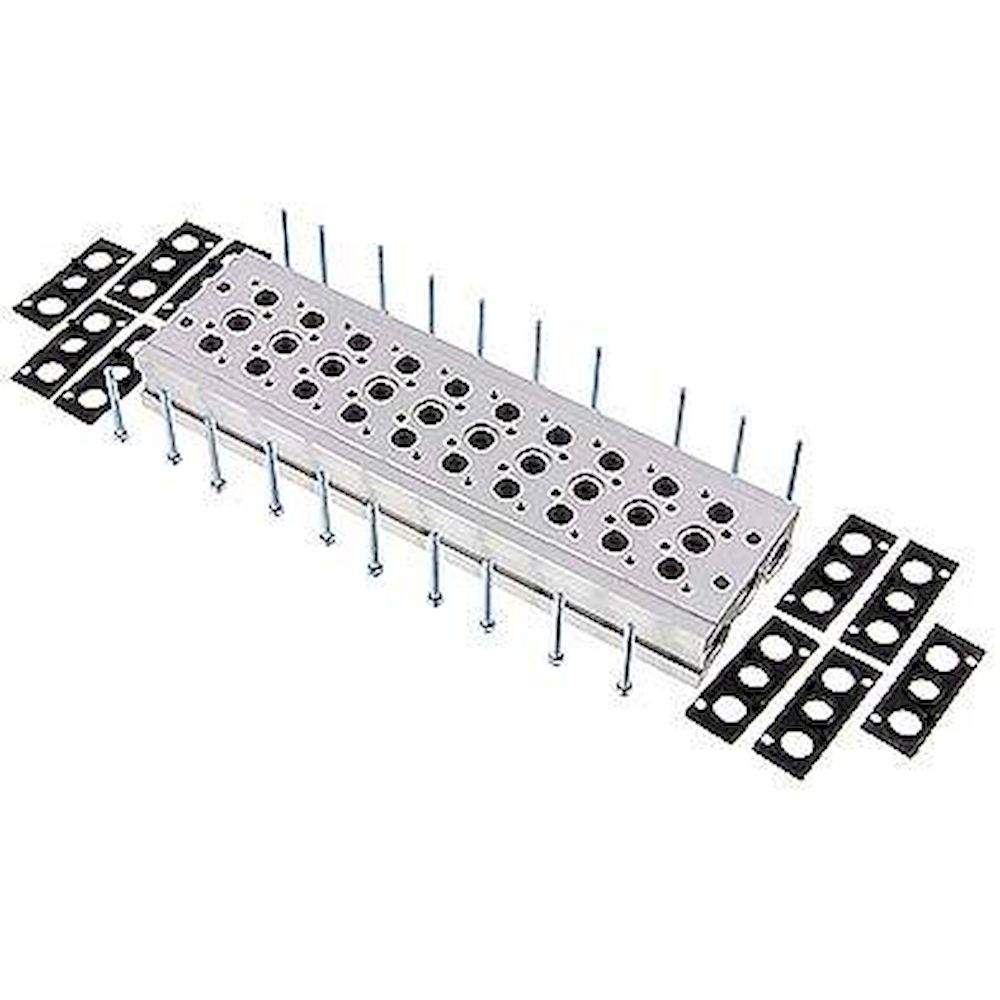 YPC MF2500-10. Reihenleiste (10-fach) für SF2000 (5/2 und 5/3-Wege)