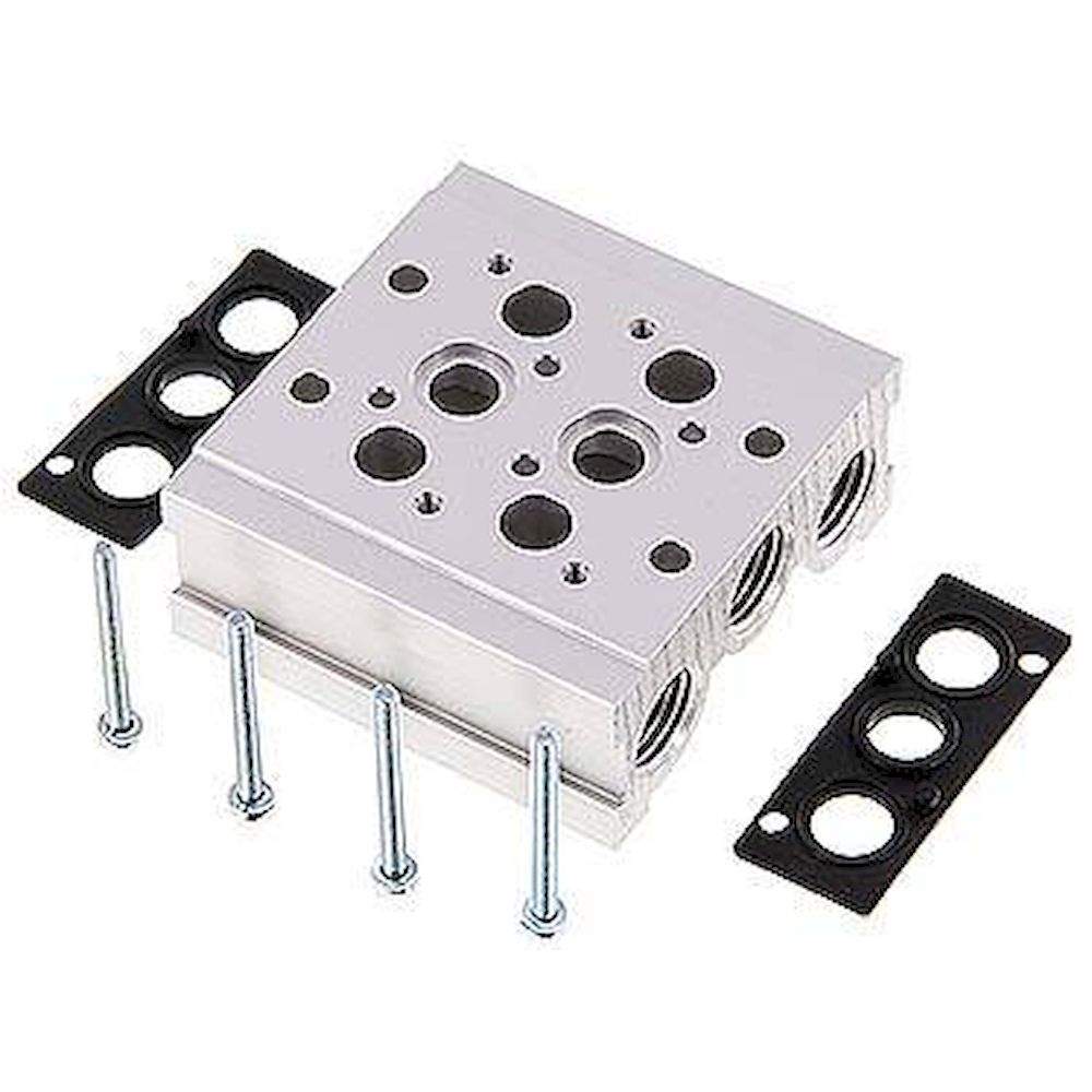 YPC MF2500-2. Reihenleiste (2-fach) für SF2000 (5/2 und 5/3-Wege)