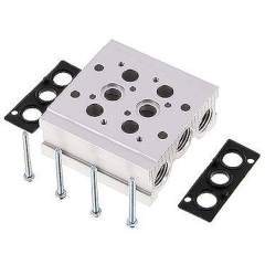 YPC MF2500-2. Reihenleiste (2-fach) für SF2000 (5/2 und 5/3-Wege)