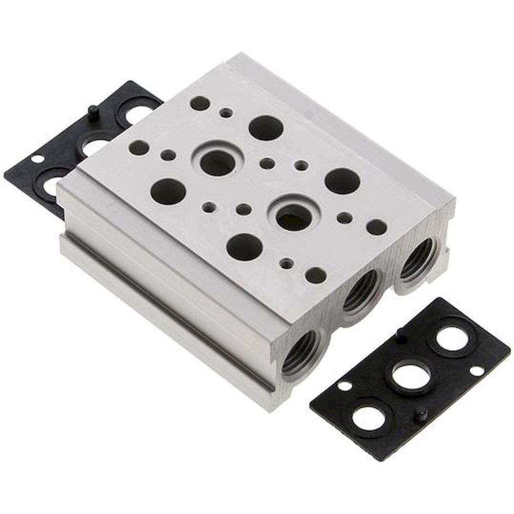 YPC MF3500-2. Reihenleiste (2-fach) für SF3000 (5/2 und 5/3-Wege)