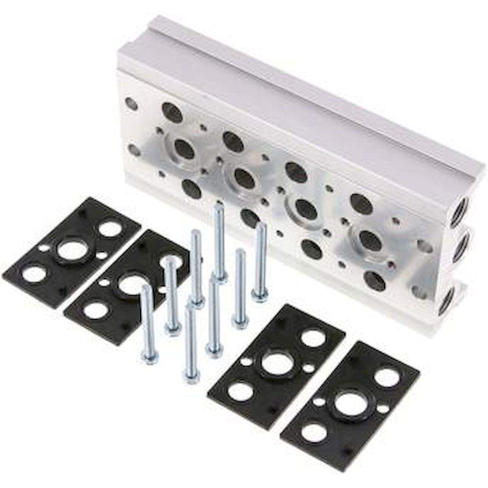 YPC MF4500-4. Reihenleiste (4-fach) für SF4000 (5/2 und 5/3-Wege)