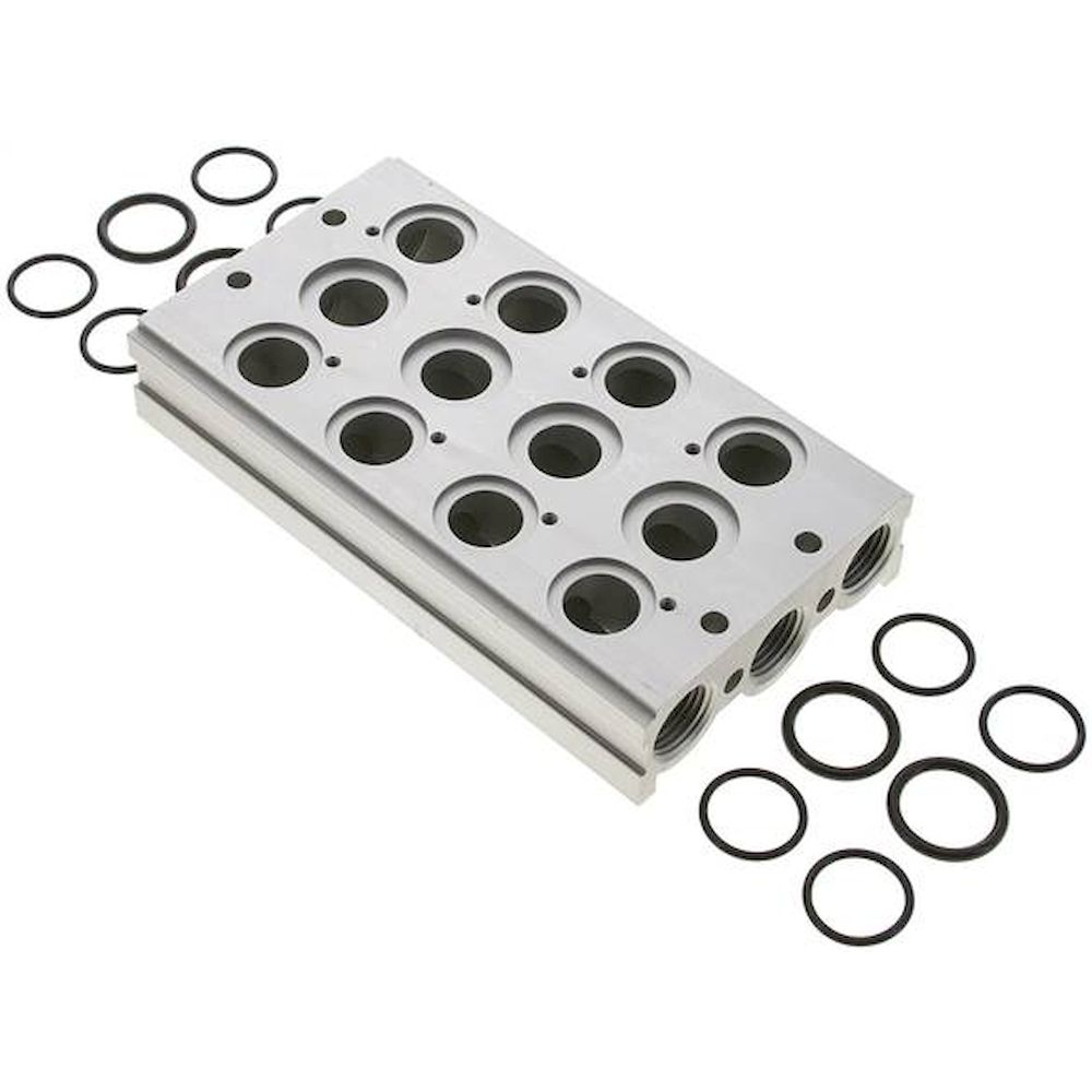 YPC MF6500-4. Reihenleiste (4-fach) für SF6000 (5/2 und 5/3-Wege)