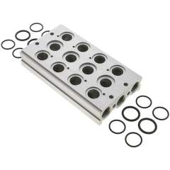 YPC MF6500-4. Reihenleiste (4-fach) für SF6000 (5/2 und 5/3-Wege)